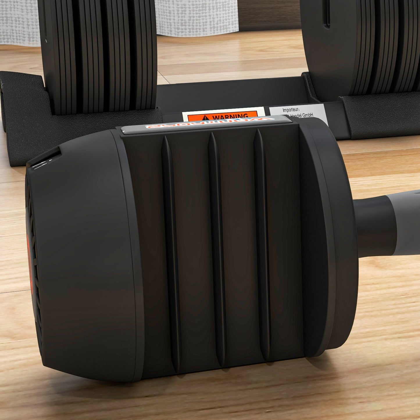 SPORTNOW 2 x 20KG Adjustable Dumbbells Set, 4-in-1 Weights Set with Storage Tray and Non-Slip Handle, Home Gym Fitness Equipment in Black