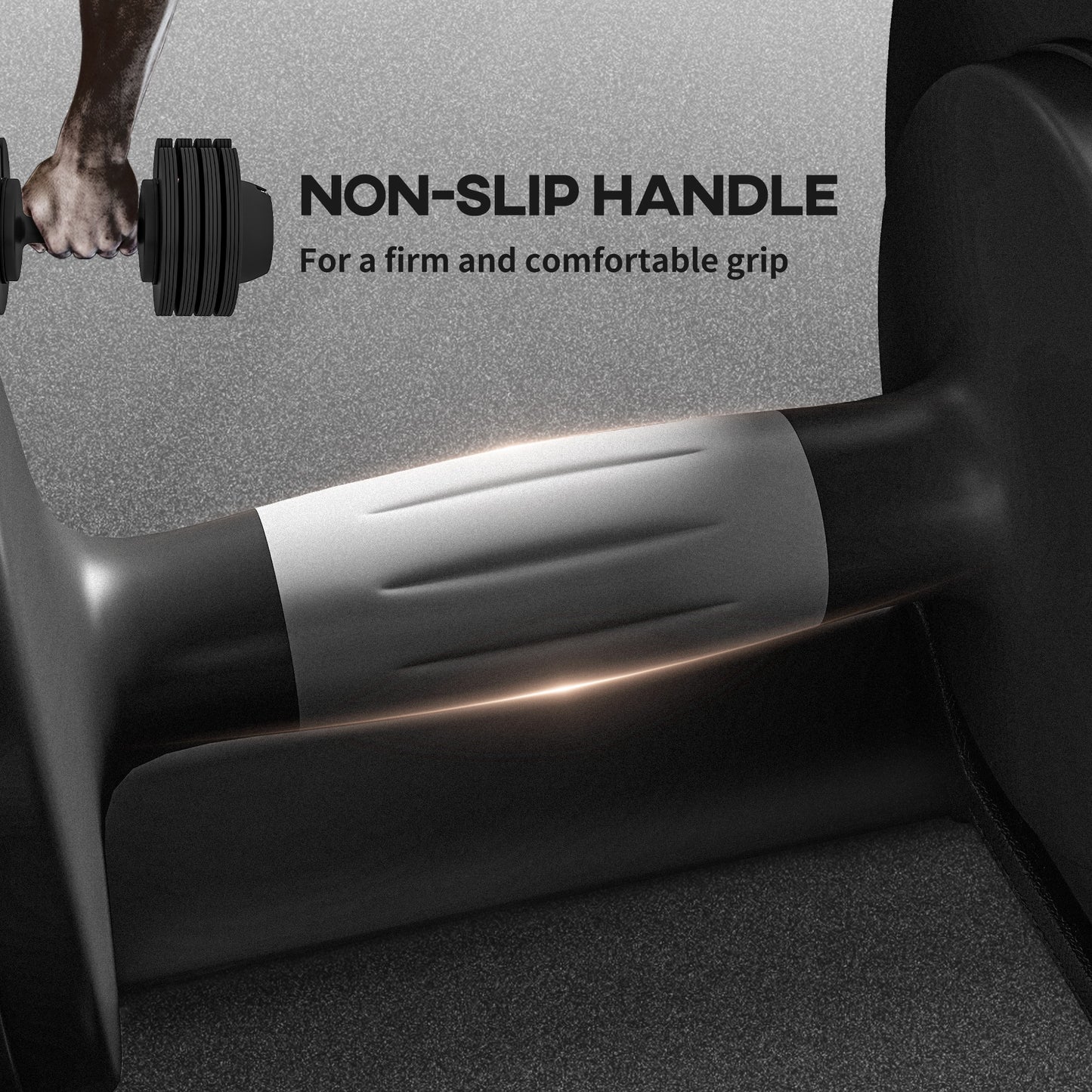 SPORTNOW 2 x 20KG Adjustable Dumbbells Set, 4-in-1 Weights Set with Storage Tray and Non-Slip Handle, Home Gym Fitness Equipment in Black