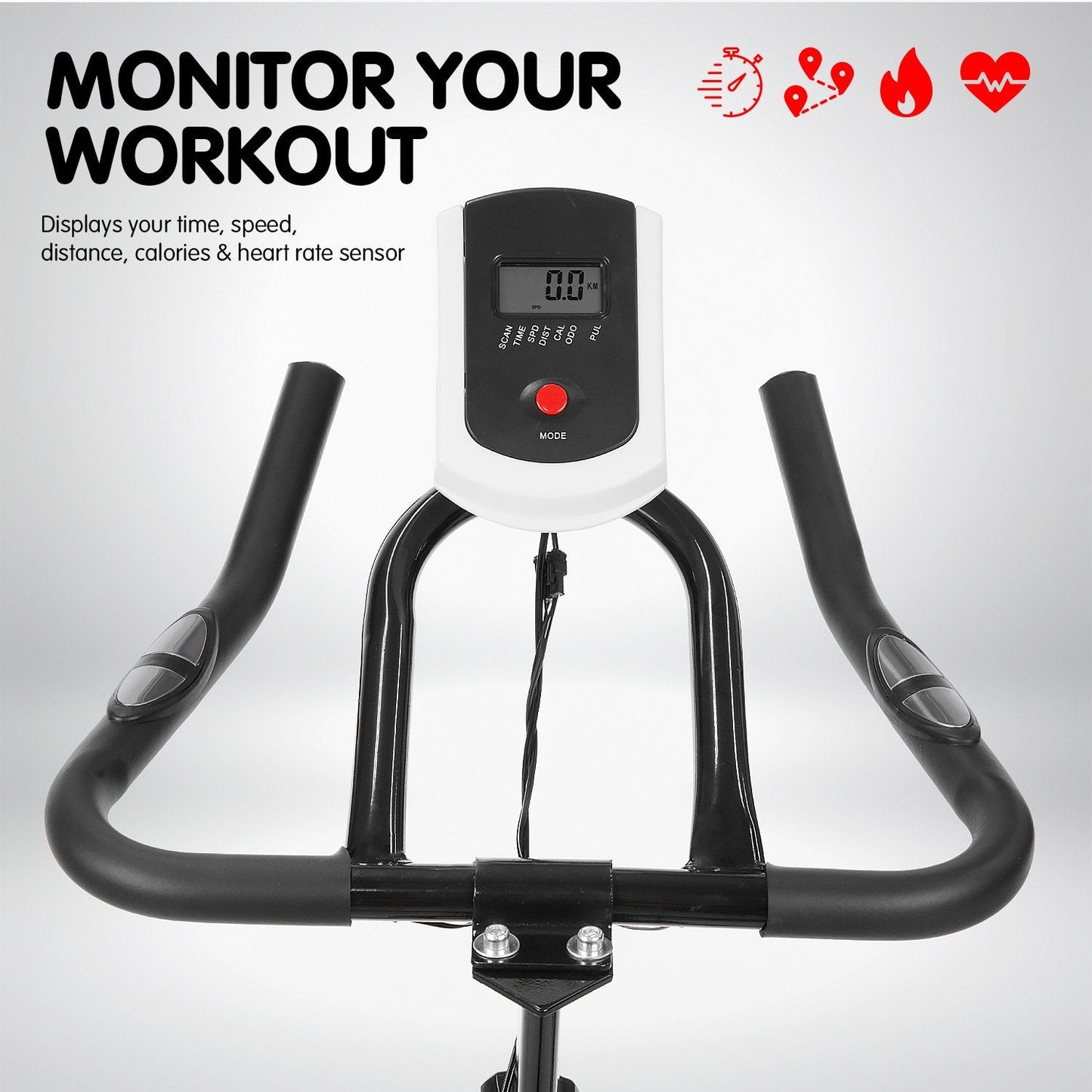 NNEDSZ Home Gym Flywheel Exercise Spin Bike - Blue
