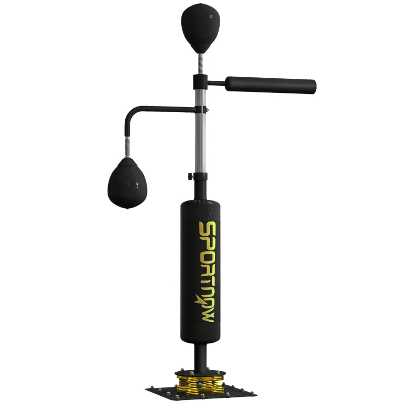 SPORTNOW Boxing Bag, Freestanding Punching Bag, with Reflex Bar, Speed Balls in Black