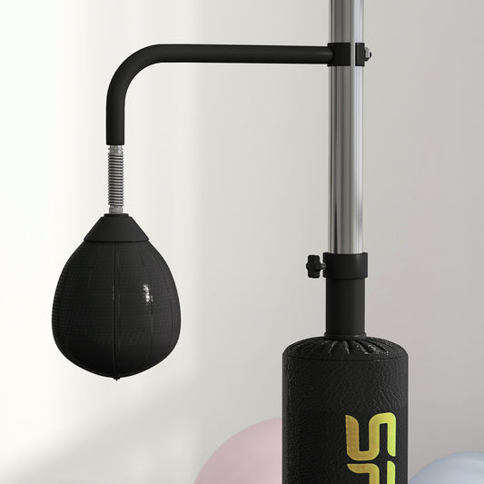 SPORTNOW Boxing Bag, Freestanding Punching Bag, with Reflex Bar, Speed Balls in Black